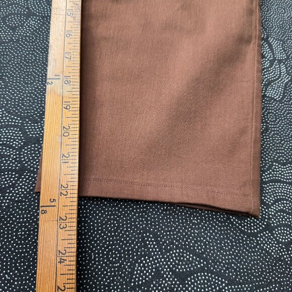 Talbots Womens Size 14P Brown Curvy Slim Ankle Mid Rise Capri Jean - Picture 7 of 10